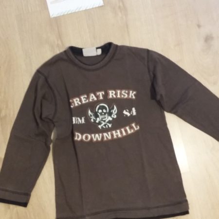 t shirt lange mouwen bruin 116