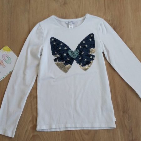 t shirt vlinder wit 140