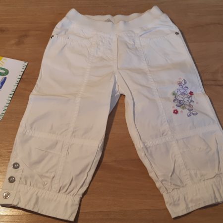 broek bloem wit 110